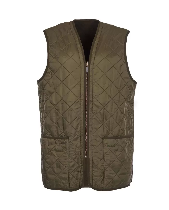 Gilet uomo olive termico con logo ricamato MLI0002 | BARBOUR Gilet uomo olive termico con logo ricamato MLI0002 | BARBOUR