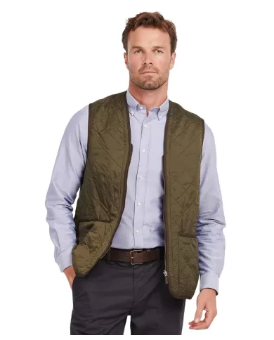 Gilet uomo olive termico con logo ricamato MLI0002 | BARBOUR Gilet uomo olive termico con logo ricamato MLI0002 | BARBOUR