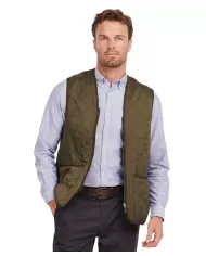 Gilet uomo olive termico con logo ricamato MLI0002 | BARBOUR