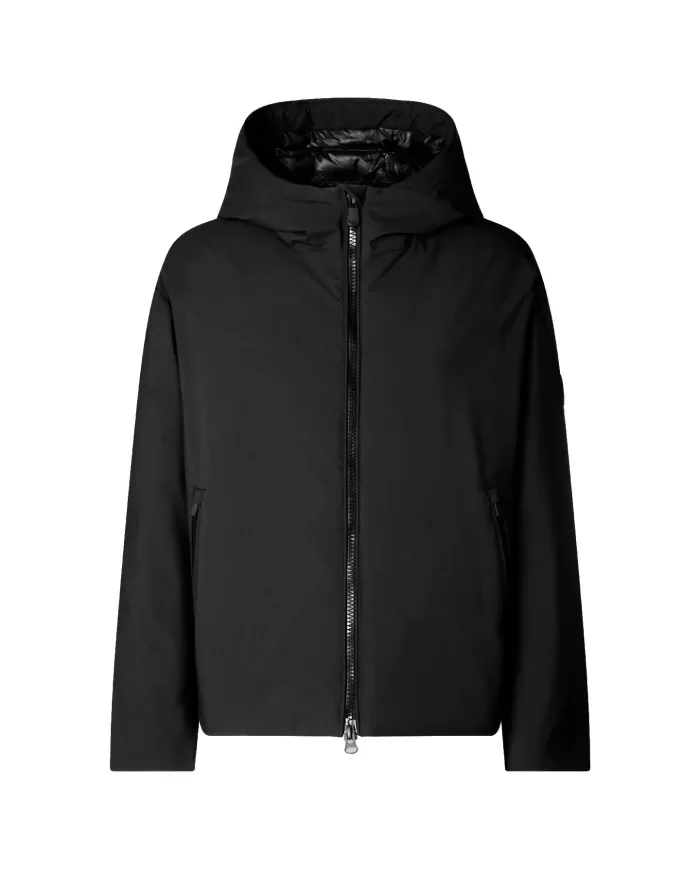 Giubbotto donna nero waterproof D32027W MATT19 AVELINE | SAVE THE DUCK Giubbotto donna nero waterproof D32027W MATT19 AVELINE | SAVE THE DUCK