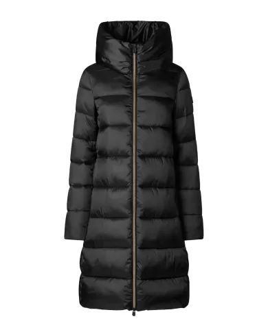 Piumino donna lungo nero collo alto D40279W IRIS19 LYSA| SAVE THE DUCK Piumino donna lungo nero collo alto D40279W IRIS19 LYSA| SAVE THE DUCK