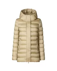 Piumino donna lungo beige D41264W IRIS19 DRIMIA | SAVE THE DUCK