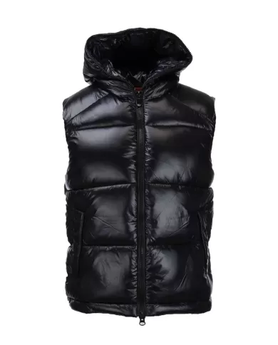 Gilet uomo nero con cappuccio D80296M LUCK19 DEXTER | SAVE THE DUCK Gilet uomo nero con cappuccio D80296M LUCK19 DEXTER | SAVE THE DUCK