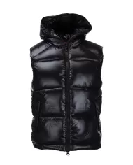 Gilet uomo nero con cappuccio D80296M LUCK19 DEXTER | SAVE THE DUCK