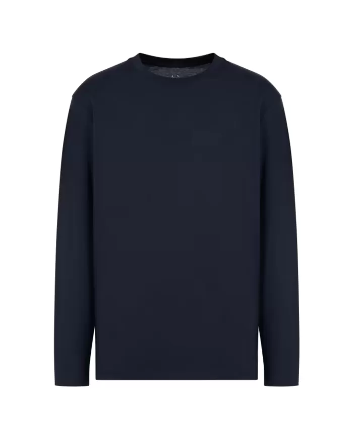 T-shirt uomo navy con maniche lunghe 6DZTJF ZJ9AZ| ARMANI EXCHANGE T-shirt uomo navy con maniche lunghe 6DZTJF ZJ9AZ| ARMANI EXCHANGE