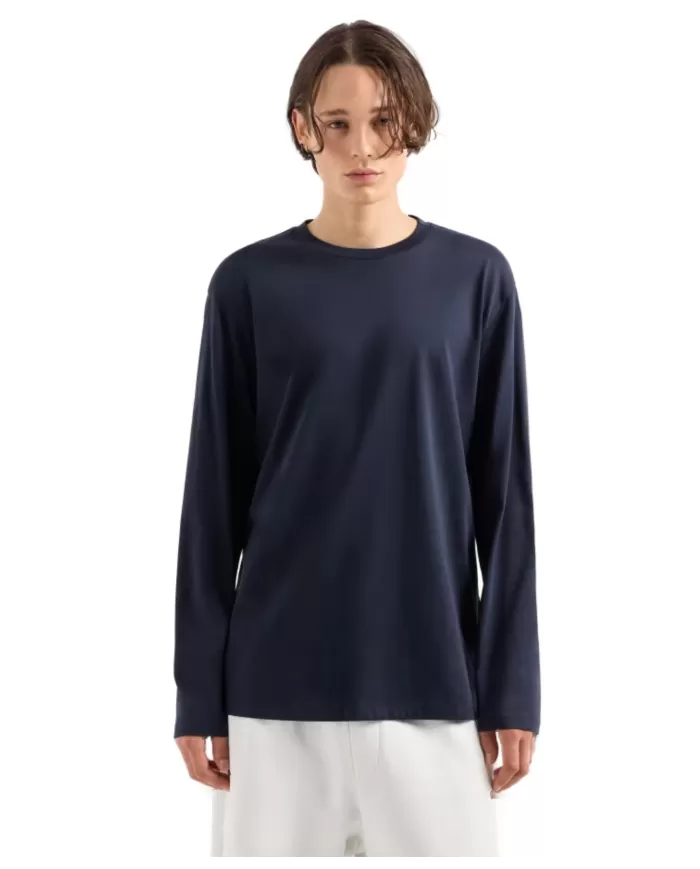 T-shirt uomo navy con maniche lunghe 6DZTJF ZJ9AZ| ARMANI EXCHANGE T-shirt uomo navy con maniche lunghe 6DZTJF ZJ9AZ| ARMANI EXCHANGE