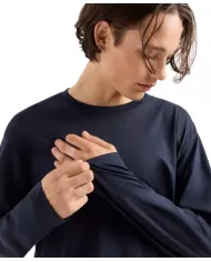 T-shirt uomo navy con maniche lunghe 6DZTJF ZJ9AZ| ARMANI EXCHANGE