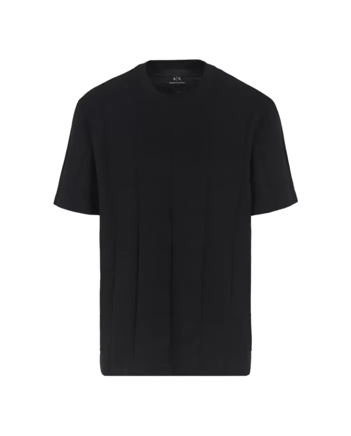 T-shirt uomo nera con effetto a coste 6DZTLK ZJ2ZZ| ARMANI EXCHANGE T-shirt uomo nera con effetto a coste 6DZTLK ZJ2ZZ| ARMANI EXCHANGE