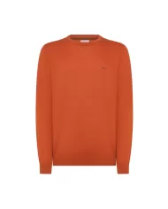 Maglia uomo arancione con dettaglio e logo ricamato K44101 | SUN68