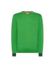 Maglia uomo verde in lana con toppe sui gomiti K44127| SUN68 Maglia uomo verde in lana con toppe sui gomiti K44127| SUN68