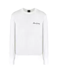 Maglia uomo off white con logo sul petto 8NZM5A ZM1YZ| ARMANI EXCHANGE