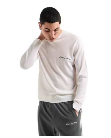 Maglia uomo off white con logo sul petto 8NZM5A ZM1YZ| ARMANI EXCHANGE Maglia uomo off white con logo sul petto 8NZM5A ZM1YZ| ARMANI EXCHANGE