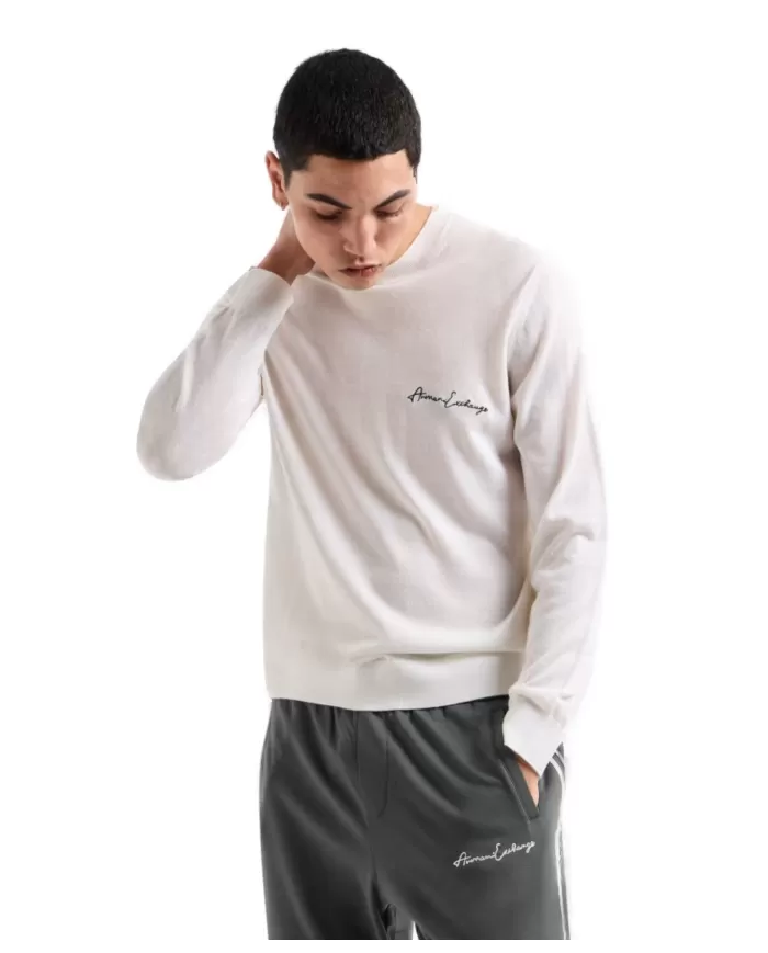 Maglia uomo off white con logo sul petto 8NZM5A ZM1YZ| ARMANI EXCHANGE Maglia uomo off white con logo sul petto 8NZM5A ZM1YZ| ARMANI EXCHANGE