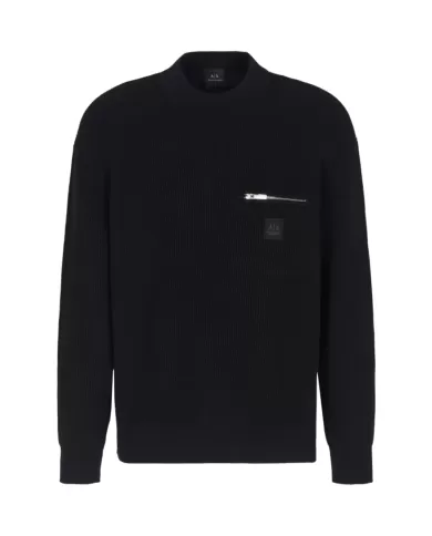 Maglia uomo in lana con tasca zip XM000029 AF10348 | ARMANI EXCHANGE Maglia uomo in lana con tasca zip XM000029 AF10348 | ARMANI EXCHANGE