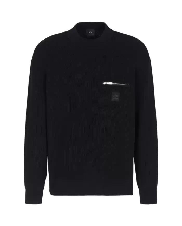 Maglia uomo in lana con tasca zip XM000029 AF10348 | ARMANI EXCHANGE Maglia uomo in lana con tasca zip XM000029 AF10348 | ARMANI EXCHANGE