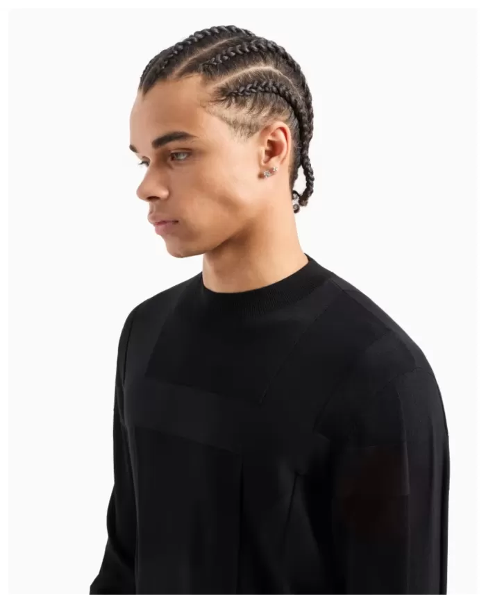 Maglia uomo girocollo nera XM000103 AF10454 | ARMANI EXCHANGE