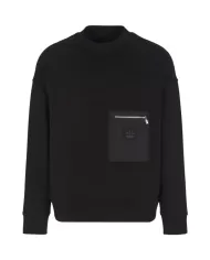 Felpa uomo nero con tasca sul petto XM000121 AF10830| ARMANI EXCHANGE
