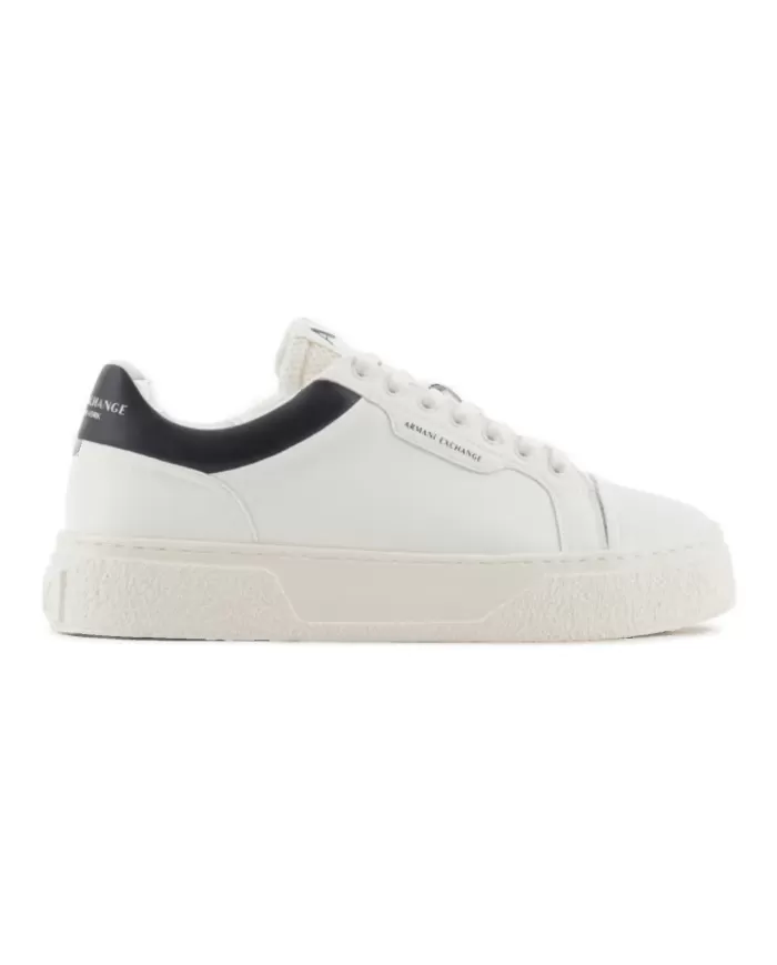 Sneakers uomo off-white/black logata XUX236 XV906| ARMANI EXCHANGE