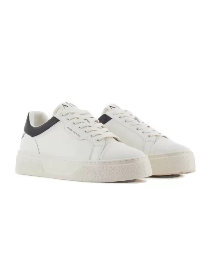 Sneakers uomo off-white/black logata XUX236 XV906| ARMANI EXCHANGE