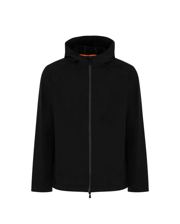 Giubbino nero donna con logo patch su manica | SUNS Giubbino nero donna con logo patch su manica | SUNS