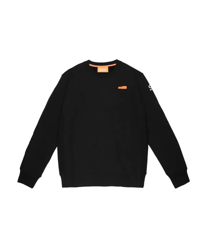 Felpa uomo nera con patch flag e stampa MFS53003U GIPO FLAG| SUNS Felpa uomo nera con patch flag e stampa MFS53003U GIPO FLAG| SUNS