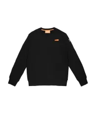 Felpa uomo nera con patch flag e stampa MFS53003U GIPO FLAG| SUNS