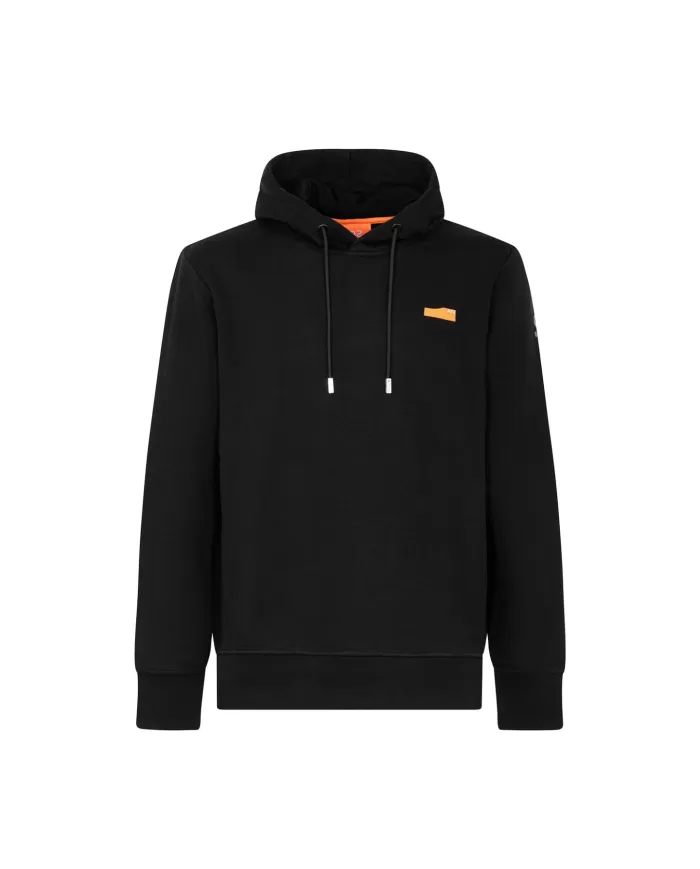 Felpa uomo nera in cotone MFS53004U CLAUDIO FLAG| SUNS Felpa uomo nera in cotone MFS53004U CLAUDIO FLAG| SUNS