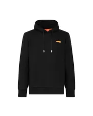 Felpa uomo nera in cotone MFS53004U CLAUDIO FLAG| SUNS