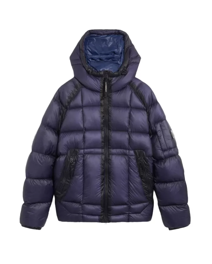 Piumino uomo Blue con lente su taschino MOW210A 006099A | C.P. Company Piumino uomo Blue con lente su taschino MOW210A 006099A | C.P. Company