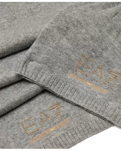 Cappello e Sciarpa donna grey con logo borchiato 282000 4F200 | EA7 Cappello e Sciarpa donna grey con logo borchiato 282000 4F200 | EA7