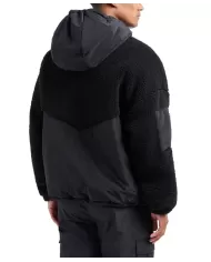 Bomber uomo nera over con dettagli effetto teddy 6DPB23 PNHNZ | EA7