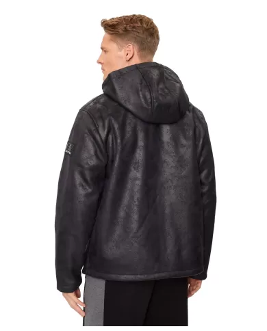 Giubbotto uomo nero foderato teddy con logo patch 6DPBA5 PN54Z | EA7 Giubbotto uomo nero foderato teddy con logo patch 6DPBA5 PN54Z | EA7