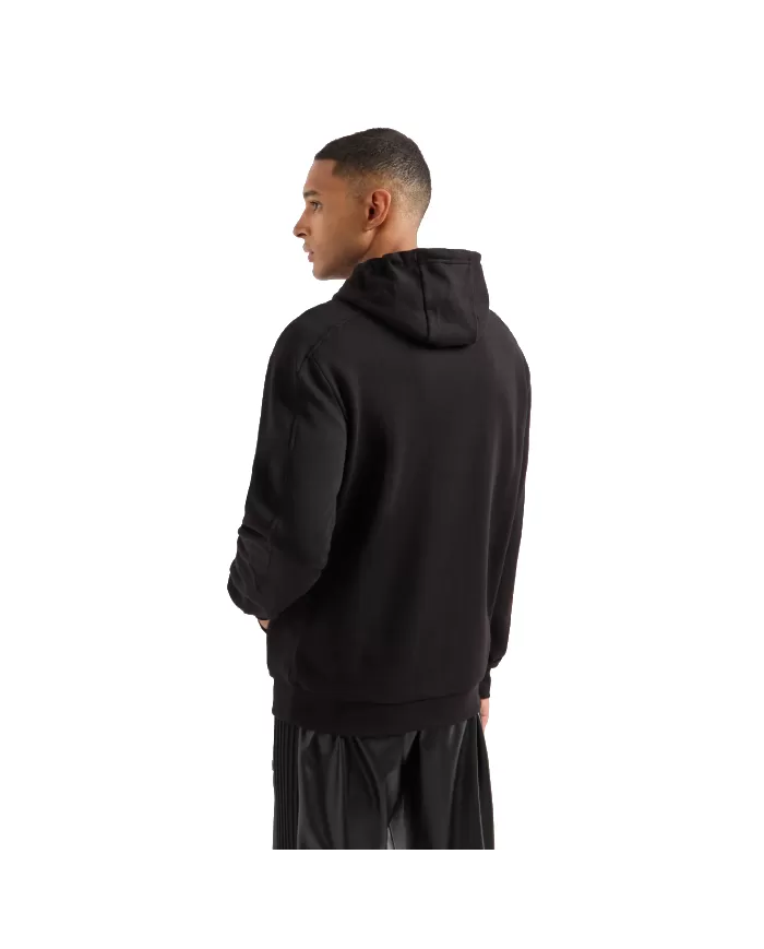 Felpa uomo nera oversize in cotone 6DOM02 PJVTZ | EA7