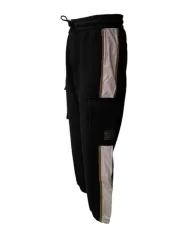 Pantalone uomo cargo gym nero in cotone logati 6DPP74 PJODZ| EA7