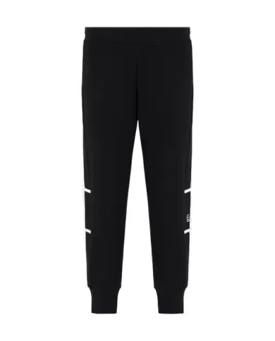 Pantalone uomo jogger nero in cotone logati 6DPP92 PJTKZ | EA7 Pantalone uomo jogger nero in cotone logati 6DPP92 PJTKZ | EA7