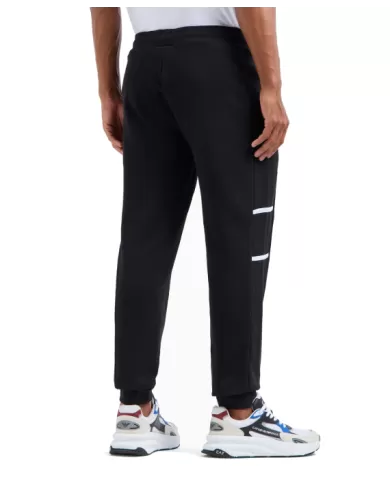 Pantalone uomo jogger nero in cotone logati 6DPP92 PJTKZ | EA7 Pantalone uomo jogger nero in cotone logati 6DPP92 PJTKZ | EA7