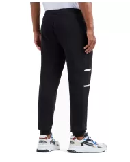 Pantalone uomo jogger nero in cotone logati 6DPP92 PJTKZ | EA7