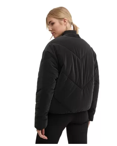 Bomber donna eco-friendly nero con patch logata 6DTB08 TNDMZ | EA7 Bomber donna eco-friendly nero con patch logata 6DTB08 TNDMZ | EA7