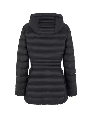 Piumino donna lungo nero con stampa logata su petto 6DTK01 TN88Z| EA7 Piumino donna lungo nero con stampa logata su petto 6DTK01 TN88Z| EA7