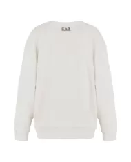 Felpa donna white in cotone con stampa sul petto 6DTM11 TJZCZ | EA7