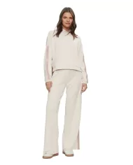 Tuta donna withe regular con stripes e stemma logato 6DTV59 TJZBZ| EA7