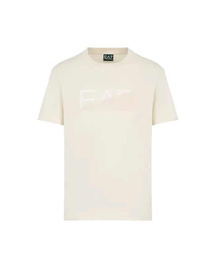 T-shirt uomo bianca in cotone logata avanti 7M000002 AF11970| EA7 T-shirt uomo bianca in cotone logata avanti 7M000002 AF11970| EA7