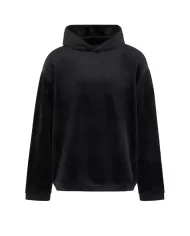 Felpa uomo oversize nera in cotone con cappuccio 7M000031 AF10345| EA7