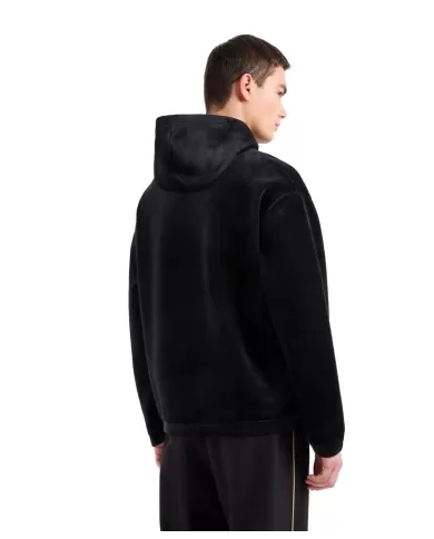 Felpa uomo oversize nera in cotone con cappuccio 7M000031 AF10345| EA7 Felpa uomo oversize nera in cotone con cappuccio 7M000031 AF10345| EA7