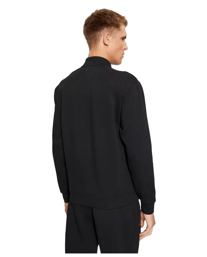 Felpa uomo nera con zip colletto alzato e logo patch 8NPM19 PJ4EZ| EA7 Felpa uomo nera con zip colletto alzato e logo patch 8NPM19 PJ4EZ| EA7