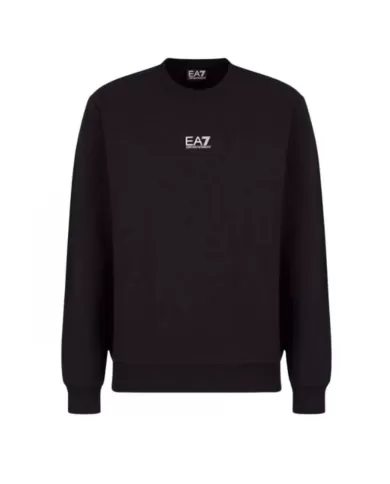 Felpa uomo nera in cotone con logo sul petto 8NPM34 PJVTZ | EA7 Felpa uomo nera in cotone con logo sul petto 8NPM34 PJVTZ | EA7