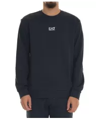 Felpa uomo blue in cotone con logo sul petto 8NPM34 PJVTZ| EA7