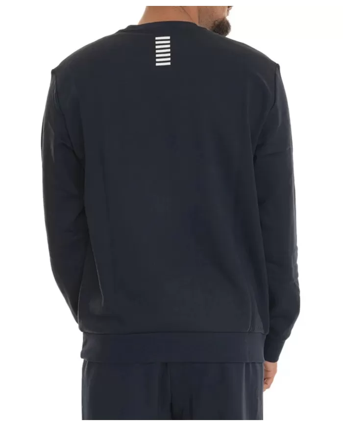 Felpa uomo blue in cotone con logo sul petto 8NPM34 PJVTZ| EA7 Felpa uomo blue in cotone con logo sul petto 8NPM34 PJVTZ| EA7