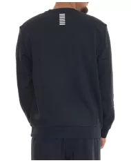 Felpa uomo blue in cotone con logo sul petto 8NPM34 PJVTZ| EA7