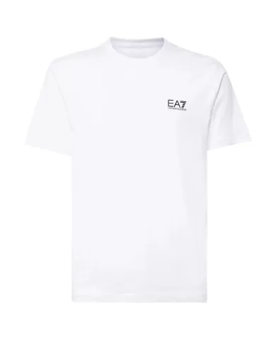T-shirt uomo bianca in cotone con stampa logata 8NPT25 PJVPZ | EA7 T-shirt uomo bianca in cotone con stampa logata 8NPT25 PJVPZ | EA7